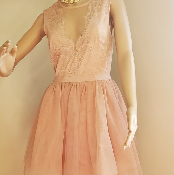Gorgeous Ballet Pink Mini Dress by bebe 😍 perfect for Prom Wedding Garden Party - Picture 2 of 13